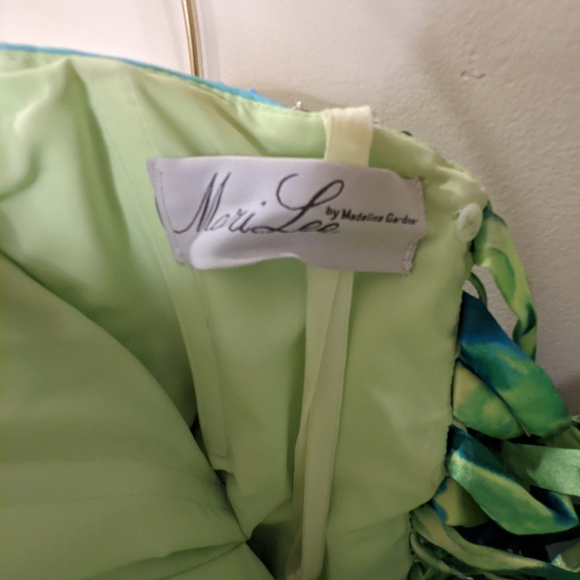 Neon Green Princess Prom Dress - Picture 7 of 9